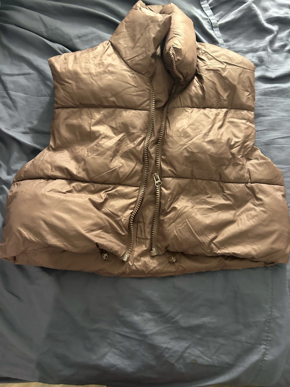 Amazon Women's Light Brown/Tan Puffer Vest